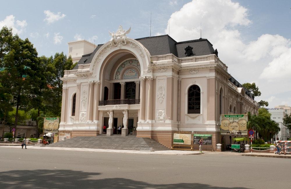 Saigon Opera House is located close to the walking street